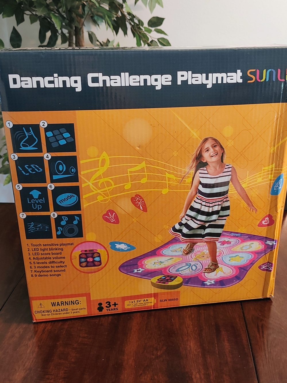 SUNLY Dancing Challenge Playmat for Kids - Pink & Purple Interactive Mat